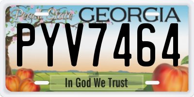 GA license plate PYV7464