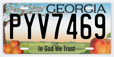 GA license plate PYV7469