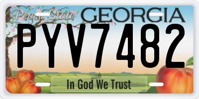 GA license plate PYV7482