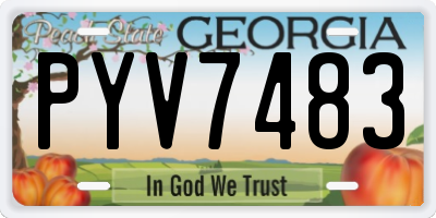 GA license plate PYV7483