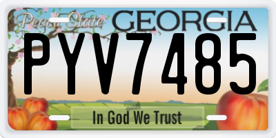 GA license plate PYV7485
