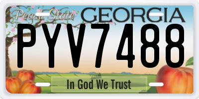 GA license plate PYV7488