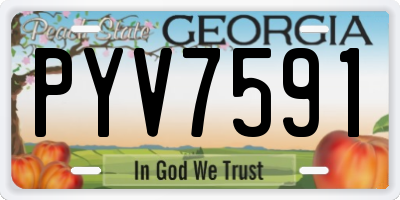 GA license plate PYV7591