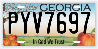 GA license plate PYV7697