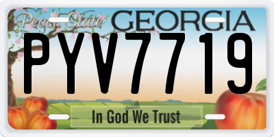 GA license plate PYV7719