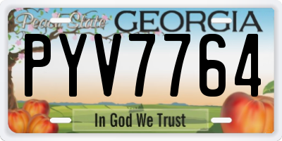 GA license plate PYV7764