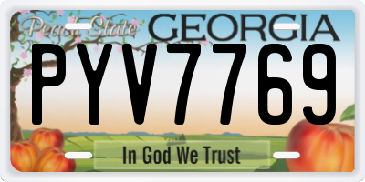 GA license plate PYV7769