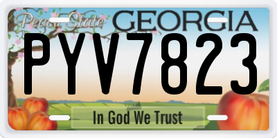 GA license plate PYV7823