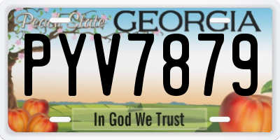 GA license plate PYV7879