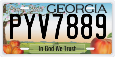 GA license plate PYV7889