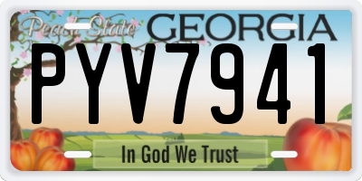 GA license plate PYV7941