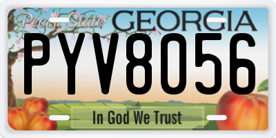 GA license plate PYV8056