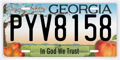 GA license plate PYV8158
