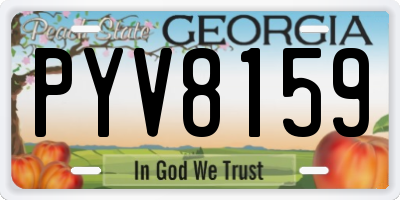 GA license plate PYV8159