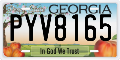 GA license plate PYV8165