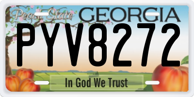 GA license plate PYV8272