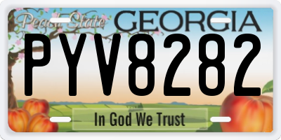 GA license plate PYV8282