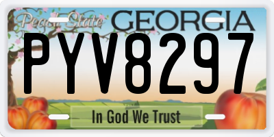 GA license plate PYV8297