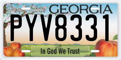 GA license plate PYV8331