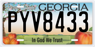 GA license plate PYV8433