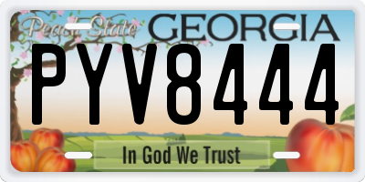 GA license plate PYV8444
