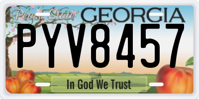 GA license plate PYV8457