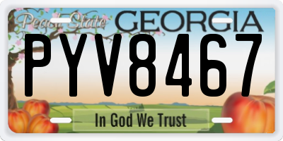 GA license plate PYV8467