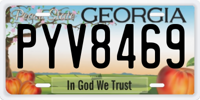 GA license plate PYV8469