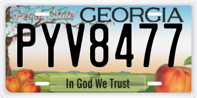 GA license plate PYV8477