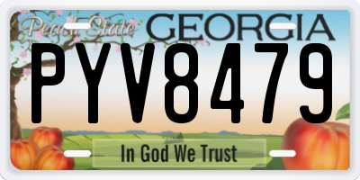 GA license plate PYV8479