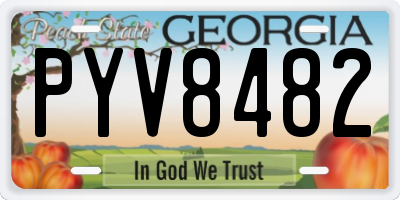 GA license plate PYV8482