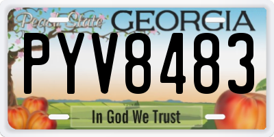 GA license plate PYV8483