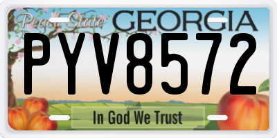 GA license plate PYV8572
