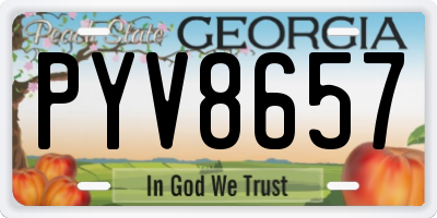 GA license plate PYV8657