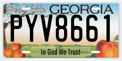 GA license plate PYV8661