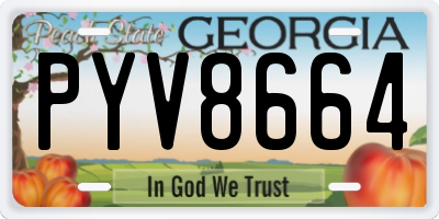 GA license plate PYV8664