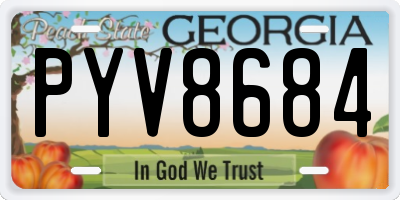 GA license plate PYV8684