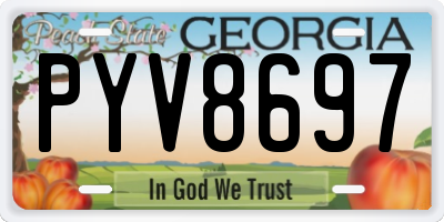 GA license plate PYV8697