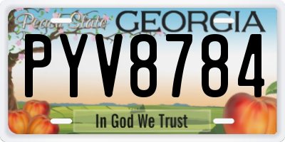 GA license plate PYV8784