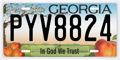 GA license plate PYV8824