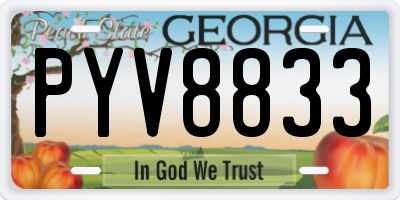 GA license plate PYV8833