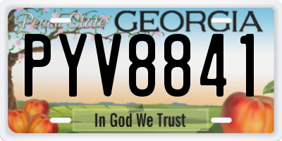 GA license plate PYV8841