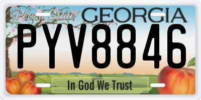 GA license plate PYV8846