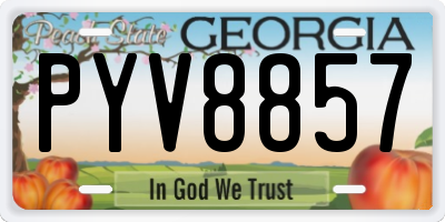 GA license plate PYV8857