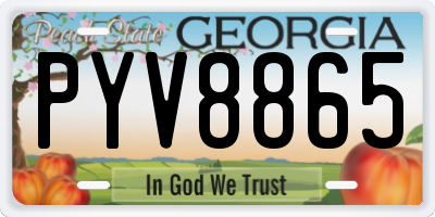 GA license plate PYV8865