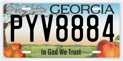 GA license plate PYV8884