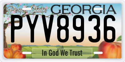 GA license plate PYV8936