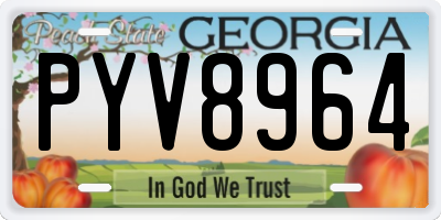 GA license plate PYV8964