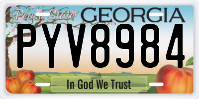 GA license plate PYV8984