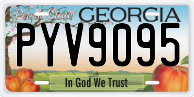 GA license plate PYV9095